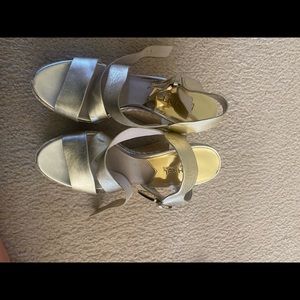 Michael Kors Gold Wedges